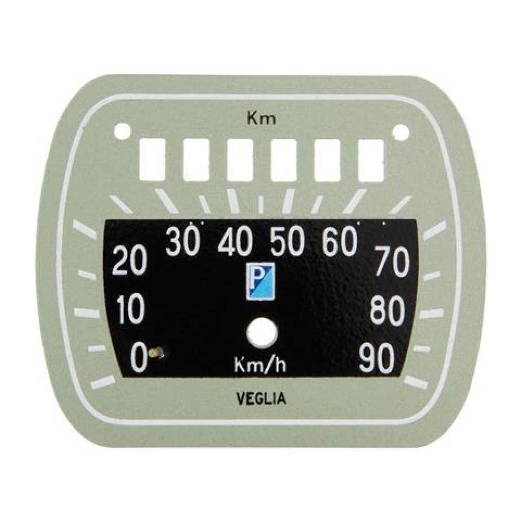Odometer dial Veglia Borletti scale 100 km for Vespa 125 V30T> 33T / 150 VL1T> 2T / ADAPTABLE: 125 VM1T> 2T / VN1T> 2T 