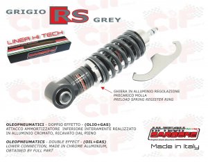 Front shock absorber carbon hi-tech gray RS for Vespa 50&#x2F;90&#x2F;125 Primavera ET3 