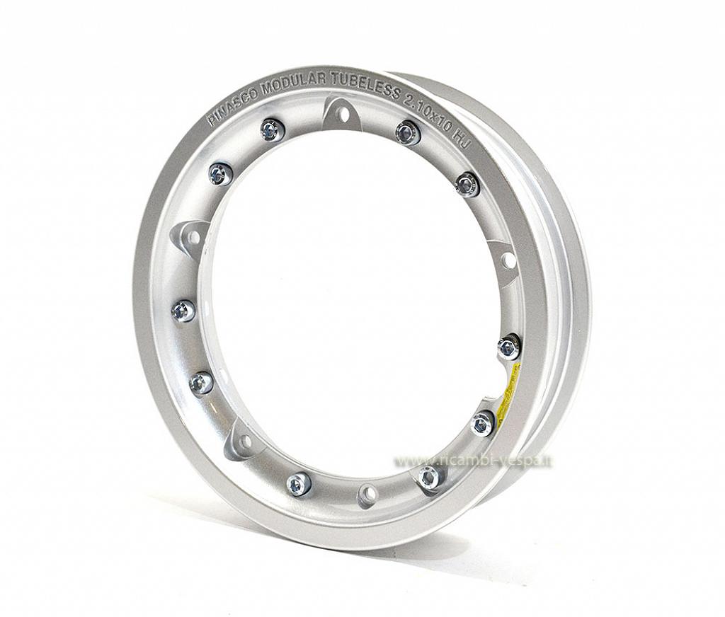 Gray painted aluminium disassemblable tubeless rim 